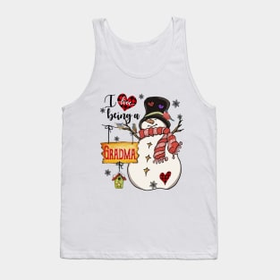 Grandma Gifts I Love Being A Grandma Snowman Matching Family Christmas Gifts Tank Top